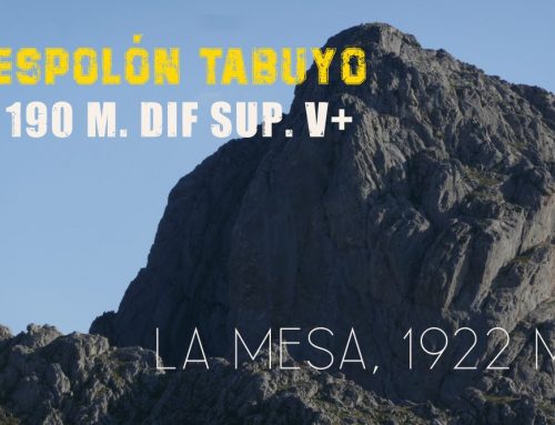 La Mesa. Espolón Tabuyo, Dif. +, 190 m. V+